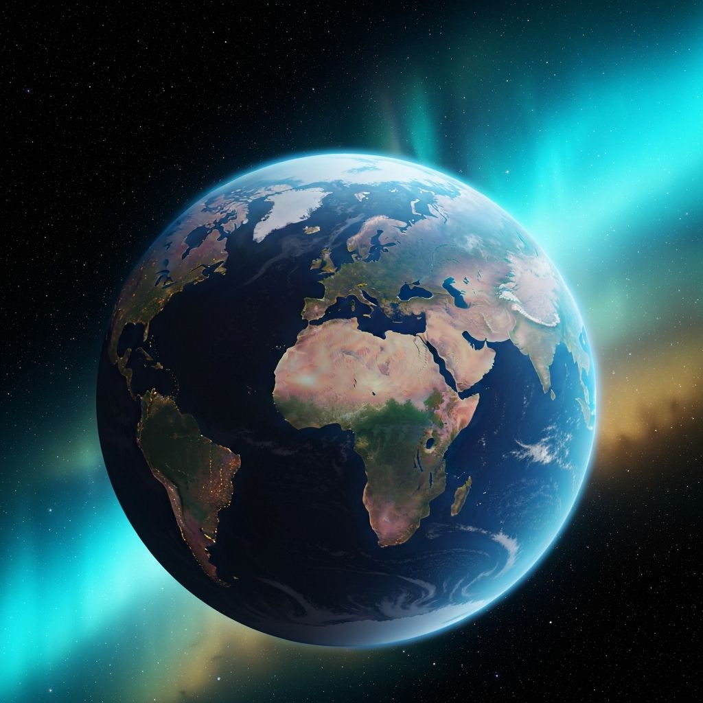 Earth aurora from space